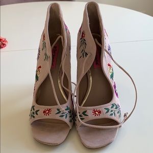 Betsy Johnson floral heels